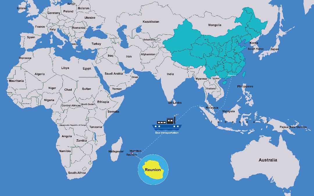 Expédition de LCL de Shenzhen, Chine vers la Réunion